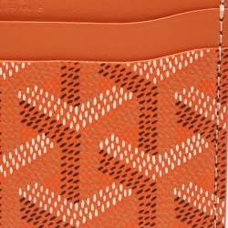 Goyard Orange Goyardine Coated Canvas and Leather Saint Sulpice Card Holder