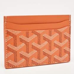 Goyard Orange Goyardine Coated Canvas and Leather Saint Sulpice Card Holder