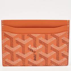 Goyard Orange Goyardine Coated Canvas and Leather Saint Sulpice Card Holder