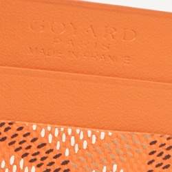 Goyard Orange Goyardine Coated Canvas and Leather Saint Sulpice Card Holder