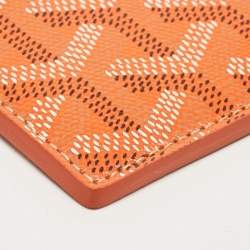 Goyard Orange Goyardine Coated Canvas and Leather Saint Sulpice Card Holder