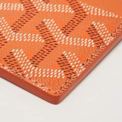 Goyard Orange Goyardine Coated Canvas and Leather Saint Sulpice Card Holder