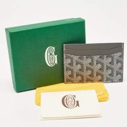 Goyard Grey Goyardine Coated Canvas and Leather Saint Sulpice Card Holder