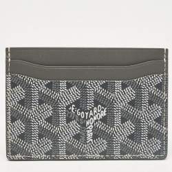 Goyard Grey Goyardine Coated Canvas and Leather Saint Sulpice Card Holder