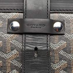 Goyard Black Goyardine Canvas and Leather Bourget PM Trolley