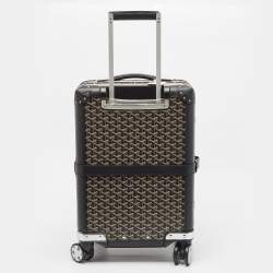 Goyard Black Goyardine Canvas and Leather Bourget PM Trolley