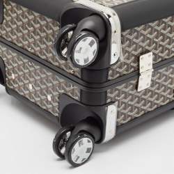 Goyard Black Goyardine Canvas and Leather Bourget PM Trolley