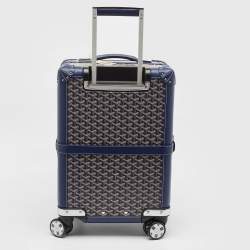 Goyard Blue Goyardine Coated Canvas Bourget PM Trolley Case