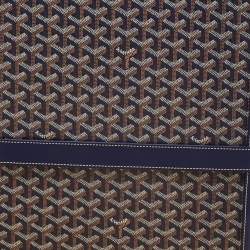 Goyard Blue Goyardine Coated Canvas Bourget PM Trolley Case