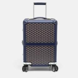 Goyard Blue Goyardine Coated Canvas Bourget PM Trolley Case