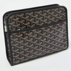 Goyard Black Goyardine Coated Canvas Jouvence MM Toiletry Pouch