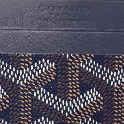 Goyard Navy Blue Goyardine Coated Canvas and Leather Saint Sulpice Card Holder
