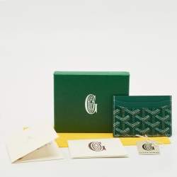 Goyard Green Goyardine Coated Canvas and Leather Saint Sulpice Card Holder