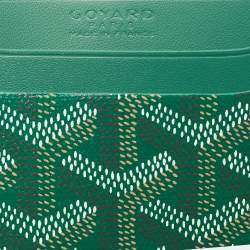 Goyard Green Goyardine Coated Canvas and Leather Saint Sulpice Card Holder