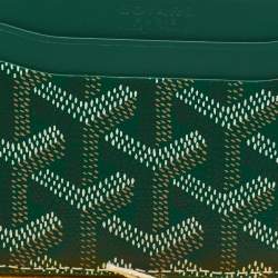 Goyard Green Goyardine Coated Canvas and Leather Saint Sulpice Card Holder