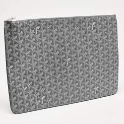Goyard Grey Goayrdine Coated Canvas and Leather Senat MGM Pouch