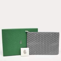 Goyard Grey Goayrdine Coated Canvas and Leather Senat MGM Pouch