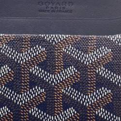 Goyard Navy Blue Goyardine Coated Canvas and Leather Saint Sulpice Card Holder