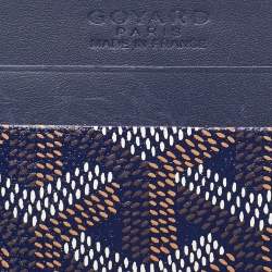 Goyard Navy Blue Goyardine Coated Canvas and Leather Saint Sulpice Card Holder