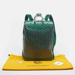 Pre Owned Goyard Green Goyardine Coated Canvas and Leather Cisalpin Backpack
