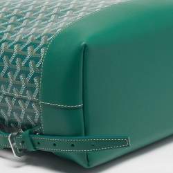 Pre Owned Goyard Green Goyardine Coated Canvas and Leather Cisalpin Backpack