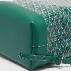 Pre Owned Goyard Green Goyardine Coated Canvas and Leather Cisalpin Backpack