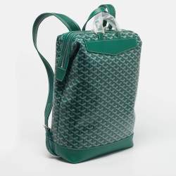 Pre Owned Goyard Green Goyardine Coated Canvas and Leather Cisalpin Backpack
