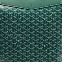 Pre Owned Goyard Green Goyardine Coated Canvas and Leather Cisalpin Backpack