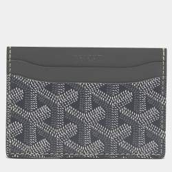 Pre Owned محفظة بطاقات جويارد سان سولبيس جلد وكانفاس جوياردين مقوى سوداء