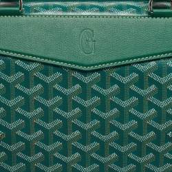 مملوكة مسبقًا Goyard Cisalpin Green Goyardine Coated Canvas and Leather Document Case