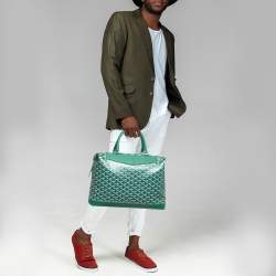 مملوكة مسبقًا Goyard Cisalpin Green Goyardine Coated Canvas and Leather Document Case