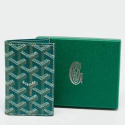 Pre Owned حامل بطاقات جويارد سانت بيير أخضر كانفاس مقوى جوياردين