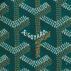 Pre Owned حامل بطاقات جويارد سانت بيير أخضر كانفاس مقوى جوياردين