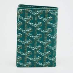 Pre Owned حامل بطاقات جويارد سانت بيير أخضر كانفاس مقوى جوياردين