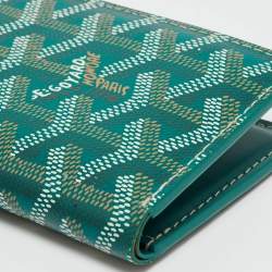 Pre Owned حامل بطاقات جويارد سانت بيير أخضر كانفاس مقوى جوياردين