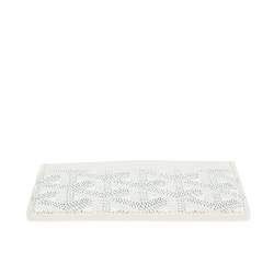 Pre Owned حافظة بطاقات جويارد جوياردين سان سولبيس كانفاس كاروهات  أبيض 