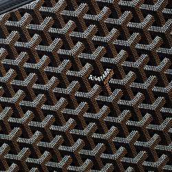 Pre Owned Goyard Black Goyardine Canvas and Leather Bourget PM Trolley