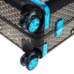 Pre Owned Goyard Black Goyardine Canvas and Leather Bourget PM Trolley