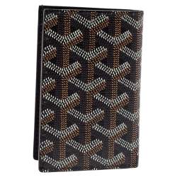 مملوكة مسبقًا Goyard Black Goyardine Coated Canvas And Leather St. Marc Bifold Card Holder