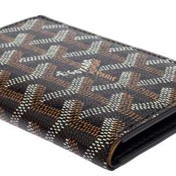 مملوكة مسبقًا Goyard Black Goyardine Coated Canvas And Leather St. Marc Bifold Card Holder