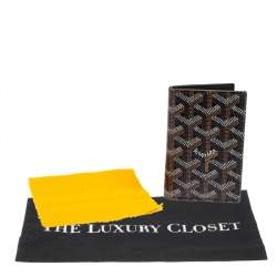 مملوكة مسبقًا Goyard Black Goyardine Coated Canvas And Leather St. Marc Bifold Card Holder