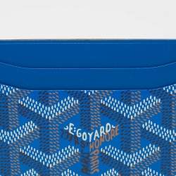 مملوكة مسبقًا Goyard Blue Goyardine Coated Canvas and Leather Saint Sulpice Card Holder