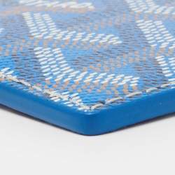 مملوكة مسبقًا Goyard Blue Goyardine Coated Canvas and Leather Saint Sulpice Card Holder