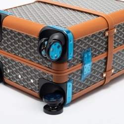 Goyard Brown Goyardine Canvas and Leather Bourget PM Trolley