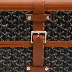 Goyard Brown Goyardine Canvas and Leather Bourget PM Trolley