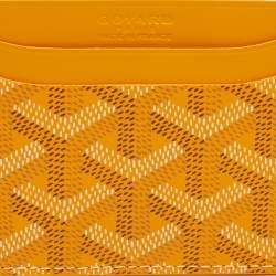مملوكة مسبق ًا Goyard Yellow Goyardine Coated Canvas and Leather Saint Sulpice Card Holder