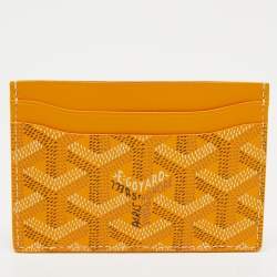 مملوكة مسبقًا Goyard Yellow Goyardine Coated Canvas and Leather Saint Sulpice Card Holder
