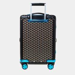 Goyard Black Goyardine Canvas and Leather Bourget PM Trolley