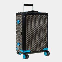 Goyard Black Goyardine Canvas and Leather Bourget PM Trolley