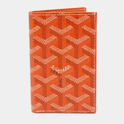 Goyard Orange Goyardine Coated Canvas Saint Pierre Card Holder